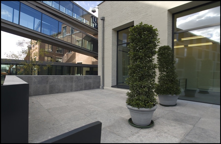 Terras in blauwsteen